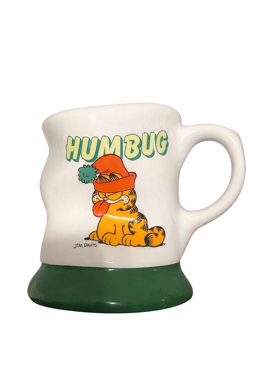 Garfield Humbug 1978 Enesco Ceramic Coffee Mug Cup.  Vintage. Please Read